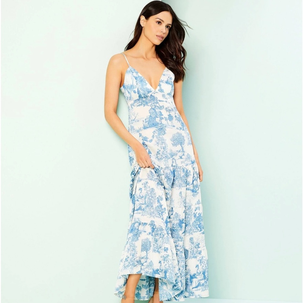 Gianni Bini French Toile Maxi Dress